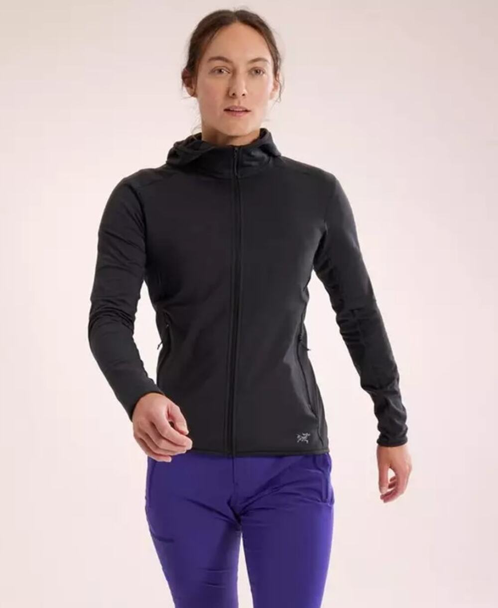 ARC'TERYX Women's Kyanite Lightweight Hoody Jacket Medium Black Full Zip NWOT